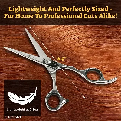 Yasss Professional Hair Cutting Scissors - 6.5 Inches - Sharp Hair Shears For Home Use - Hair Scissors With Handcrafted Stainless Steel Blades - Lightweight Barber Scissors With Safety Case-thumb4