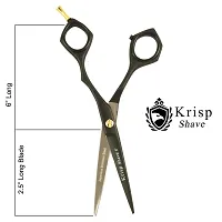 Professional Hair Cutting Scissors - Krisp Shave Japanese Stainless Steel Barber Salon Quality Scissor (6 Inch) - Shears for Men's Beard Mustache Women Kids Pets Haircut All Purpose Shear-thumb3