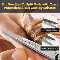 Yasss Professional Hair Cutting Scissors - 6.5 Inches - Sharp Hair Shears For Home Use - Hair Scissors With Handcrafted Stainless Steel Blades - Lightweight Barber Scissors With Safety Case-thumb1