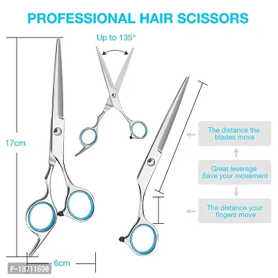 Hairdressing Scissors,Baban Flat Hair Cutting Scissors, Stainless Steel  Ergonomic Design, Easy and Comfortable to Use Suit For All Occasions-thumb3