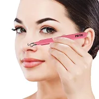 Blackhead Acne Extraction Tweezers - FEITA Pro  Surgical-Grade Stainless Steel Bend Curved Comedone Extractor Tweezer Tool for Remove Whitehead and Clogged Pores, Pimple - Pink-thumb2