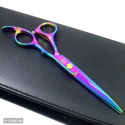 Professional Hair Cutting Shears,6 Inch Barber hair Cutting Scissors Sharp Blades Hairdresser Haircut For Women/Men/kids 420c Stainless Steel Rainbow Color-thumb4