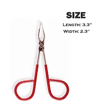 PROFESSIONAL Salon TWEEZERS with Easy Scissor Handle, The BEST PRECISION EYEBROW TWEEZERS Men/Women; PORTABLE Beauty Tools for Facial Hair, Ingrown Hair, Blackhead; Red 57RC; MADE IN MEXICO-thumb3