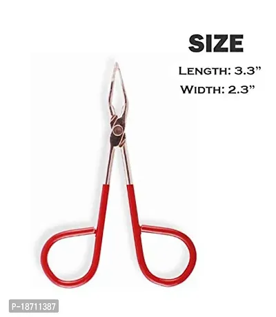 PROFESSIONAL Salon TWEEZERS with Easy Scissor Handle, The BEST PRECISION EYEBROW TWEEZERS Men/Women; PORTABLE Beauty Tools for Facial Hair, Ingrown Hair, Blackhead; Red 57RC; MADE IN MEXICO-thumb4