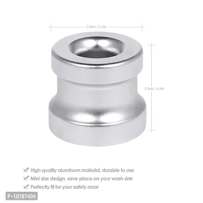 Anself Men?s Shaving Razor Stand Holder Aluminum Alloy Safety Razor Base Stand-thumb2