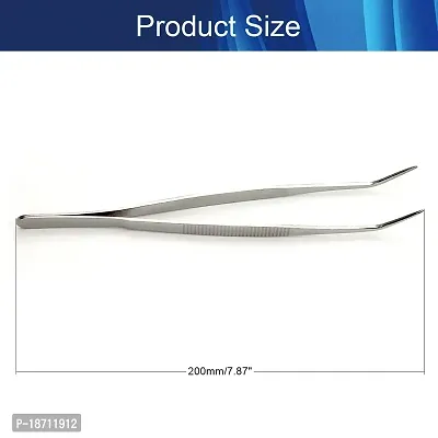 Hegebeck Long Handle Tweezer Stainless Steel Precision Tweezers Hair Remover Beauty Tool for Splinter and Ingrown Hairs with Bent Slant Tip 20cm 1pcs-thumb2