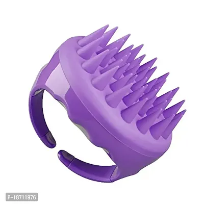 Scalp Massager, Scalp Brush Hair Shampoo Brush Head Scrubber purple