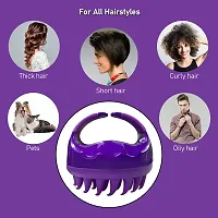 Scalp Massager, Scalp Brush Hair Shampoo Brush Head Scrubber purple-thumb3