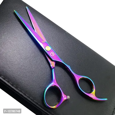 Professional Hair Cutting Shears,6 Inch Barber hair Cutting Scissors Sharp Blades Hairdresser Haircut For Women/Men/kids 420c Stainless Steel Rainbow Color-thumb3