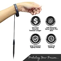 Lash Tweezers Protector Bracelet Wristband Black-thumb3