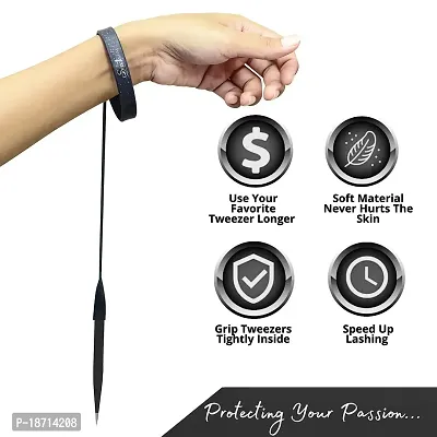 Lash Tweezers Protector Bracelet Wristband Black-thumb4