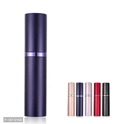 Luxury Empty perfume Spray, Easy filling fine nozzle 5ml Refillable bottle (purple)