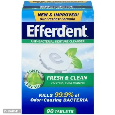 Efferdent Plus Mint Denture Cleanser Tablets 90 ea by Efferdent