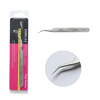 ESDELES Vetus Volume Tweezers Stainless Steel Eyelash Extension Tweezers Ultra Rigidity Curved Pro Tool 5B-SA-thumb3