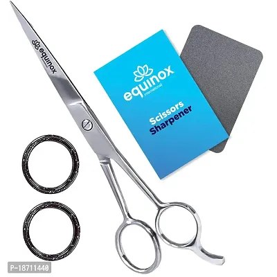 Equinox International Professional Shears with Finger Rest - Ice Tempered Barber Hair Cutting Scissors - 6.5 Inches - Stainless Steel Rust Resistant Hair Scissors-thumb0
