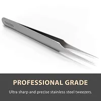 Ingrown Hair Tweezers | Pointed Tip | 2 Pack | Precision Stainless Steel | Extra Sharp and Perfectly Aligned for Ingrown Hair Treatment  Splinter Removal For Men and Women | By Tweezees-thumb2