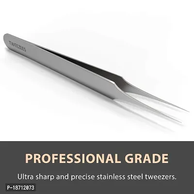 Ingrown Hair Tweezers | Pointed Tip | 2 Pack | Precision Stainless Steel | Extra Sharp and Perfectly Aligned for Ingrown Hair Treatment  Splinter Removal For Men and Women | By Tweezees-thumb3