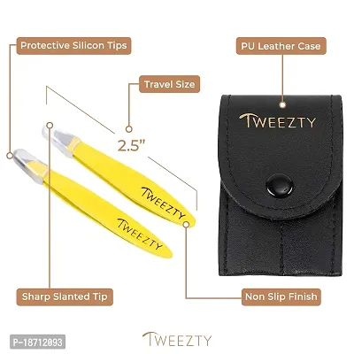 Tweezty Mini Tweezer Set (Yellow)-thumb2