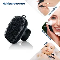 Facial Cleansing Brush Silicone, Face Wash Brush Manual Waterproof, Cleansing Skin Care Face Brushes for Cleansing and Exfoliating (black)-thumb1