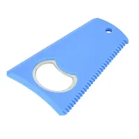 Alomejor Portable Surfboard Wax Scrape Remover Comb Board Wax Cleaning Tool Bottle Opener Optional Color Black Yellow Blue (Blue)-thumb1