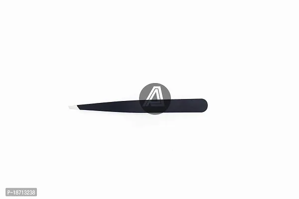 Tweezers, McoMce Tweezer, Eyebrow Tweezers Made of Stainless Steel, Ideal for Pesky Stray Hairs, Eyebrow Shaping, Double Eyelid Patches, Black-thumb4