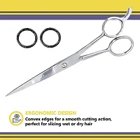 Clover Supply Co. Professional Barber Hair Cutting Scissors - Hair Shears - 6.5 Inches - Stainless Steel Silver-thumb2