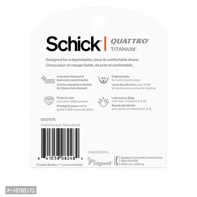 Schick Quattro Titanium Razor Blade Refills for Men Value Pack, 6 Count-thumb2