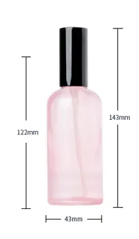 1PC Pink Glass Spray Bottle Container Press Bottles For Fine Mist Moisturizing Watering Perfume Cologne (100ML/3.4oz)-thumb1