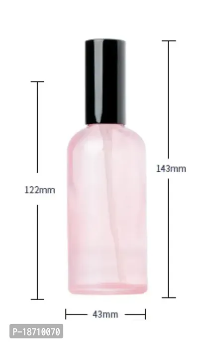 1PC Pink Glass Spray Bottle Container Press Bottles For Fine Mist Moisturizing Watering Perfume Cologne (100ML/3.4oz)-thumb2