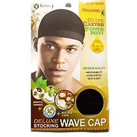 Healthy Treated Wave Deluxe Stocking Wave Cap Black (3 Pack)-thumb2