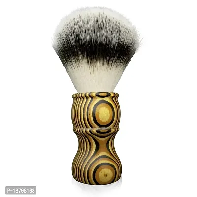 KIKC 100% Pure Handmade Shaving Brush with Syntnetic Hair for Wet Shave,Wood Handle Hair Salon Tool, Beard Cleaning Tool for Safety Razor,Double Edge Razor, Straight Razor or Shaving Razor