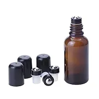 Stainless Ball Plug For Glass Roller Essential Oil Bottles,Leak Proof Snap Roller Tops Stainless Steel Roller Stopper With Black Lids For DIY??OElig;10pcs-thumb4