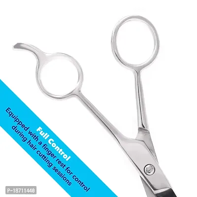 Equinox International Professional Shears with Finger Rest - Ice Tempered Barber Hair Cutting Scissors - 6.5 Inches - Stainless Steel Rust Resistant Hair Scissors-thumb2