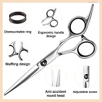 Haircut Scissors for Hair Cutting, Fcysy Professional 6 Inches Hair Scissors Barber Shears, Haircutting Scissor Beard Scissors Hair cutting Scissors with Comb, Salon Hair Shears for Men Women Pet-thumb2