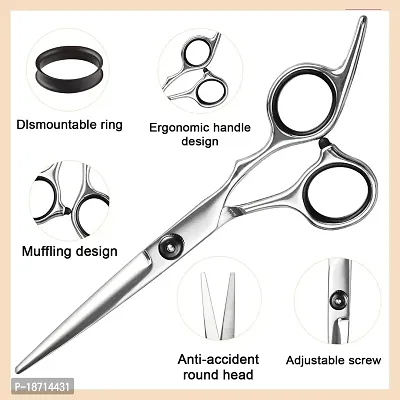 Haircut Scissors for Hair Cutting, Fcysy Professional 6 Inches Hair Scissors Barber Shears, Haircutting Scissor Beard Scissors Hair cutting Scissors with Comb, Salon Hair Shears for Men Women Pet-thumb3