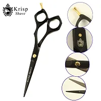 Professional Hair Cutting Scissors - Krisp Shave Japanese Stainless Steel Barber Salon Quality Scissor (6 Inch) - Shears for Men's Beard Mustache Women Kids Pets Haircut All Purpose Shear-thumb4