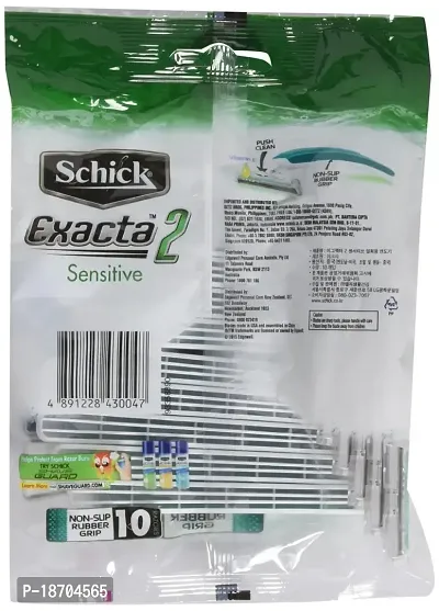 Schick Exacta2 Sensitive Disposable Razor, 10 Count( Pack of 2)-thumb2