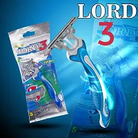 LORD Triple Plus 3 Blade Disposable Razor for Men, Pack of 5-thumb2