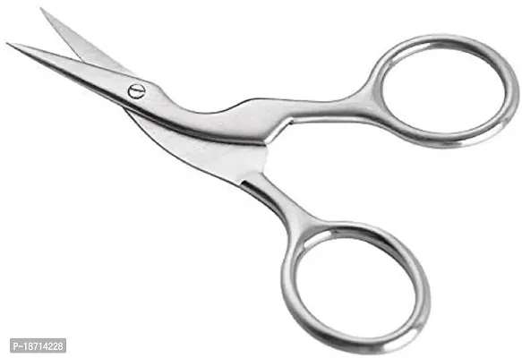 NEWEST Eyebrow Tweezers Brow Shaping Scissors (silver)-thumb3