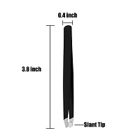 Slant Tweezers - Professional Stainless Steel Slant Tip?Precision Eyebrow Tweezers For Your Beauty(Single-Black)-thumb1