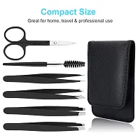 6PCS Professional Eyebrow Tweezers Set for Women and Men, Premium Stainless Steel Tweezer Kit, Best Tweezers Precision for Ingrown Hair, Facial Hair, Eyebrows Plucking-thumb1