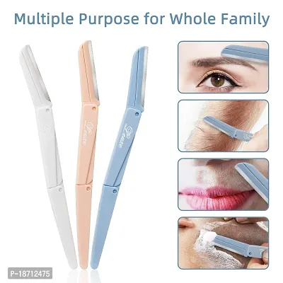 Leuxe Triple-folded Eyebrow Razor, Painless Nose Hair Trimmer-thumb5