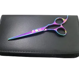 Professional Hair Cutting Shears,6 Inch Barber hair Cutting Scissors Sharp Blades Hairdresser Haircut For Women/Men/kids 420c Stainless Steel Rainbow Color-thumb1