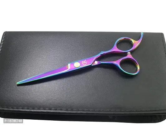 Professional Hair Cutting Shears,6 Inch Barber hair Cutting Scissors Sharp Blades Hairdresser Haircut For Women/Men/kids 420c Stainless Steel Rainbow Color-thumb2