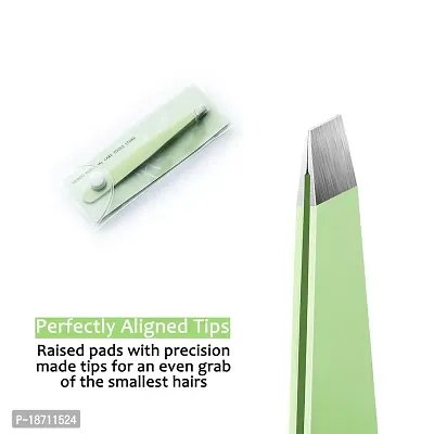 Precision Slant Tweezers for Eyebrows, Facial Hair  Ingrown Hair Removal-thumb3