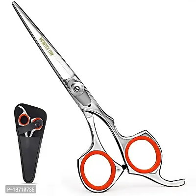 Montglow Professional Hair Cutting Scissors - 6 Razor Edge Barber Scissors With Fine Adjustable Tension Screw- 100% Japanese Stainless Steel Hair Scissors for Men, Women and Adults