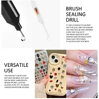 Ownest 2 Pcs Nail Art Rhinestone Glue, Nail glue pen Resin polishing Agent,Adhesive Resin Crystal Polish Decor, Adhesive Decoration Gem Crystal Diamond Jewelry-10ml-thumb3