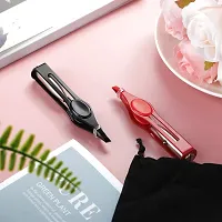 LED Tweezers 2 Pieces Lighted Tweezers Stainless Steel Tweezers with Light Professional Eyelash Eyebrow Tweezers Makeup Hair Removal Tools for Men Women Applications, Black, Red-thumb2