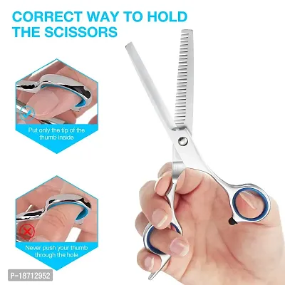 Hair Cutting Scissors??OElig;Baban Thinning Teeth Shears Professional Barber Hairdressing Texturizing Salon Razor Edge Scissor Stainless Steel 6.5 inch-thumb3