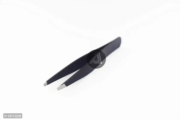 Tweezers, McoMce Tweezer, Eyebrow Tweezers Made of Stainless Steel, Ideal for Pesky Stray Hairs, Eyebrow Shaping, Double Eyelid Patches, Black